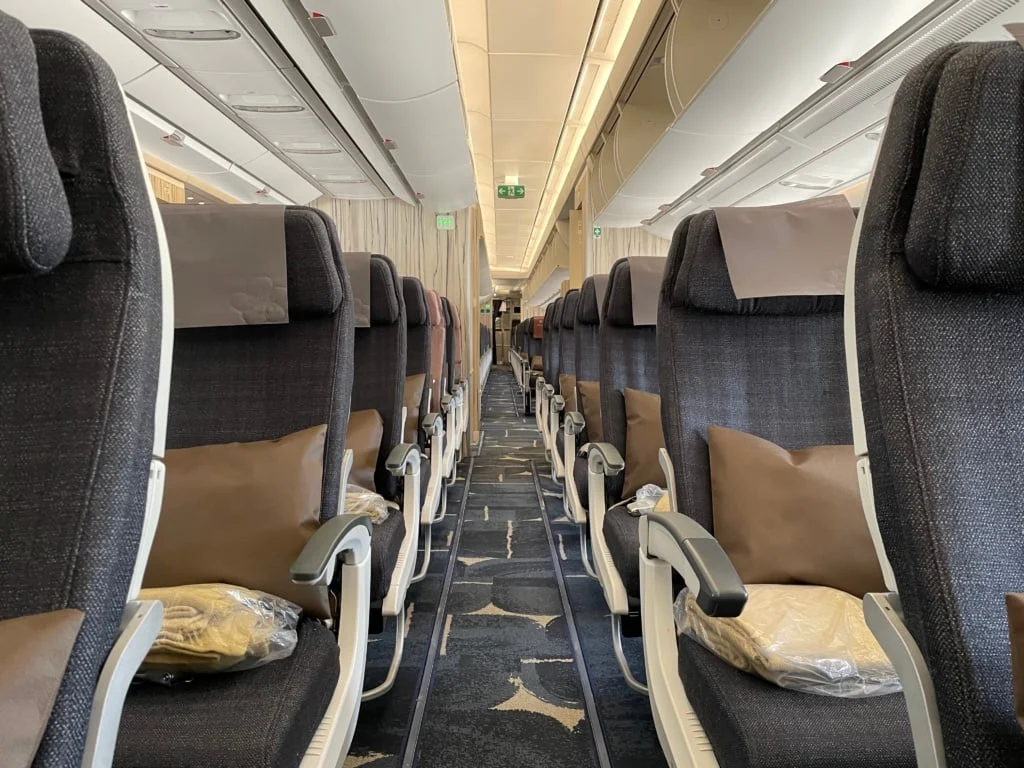 China Airlines Ulička v letadle