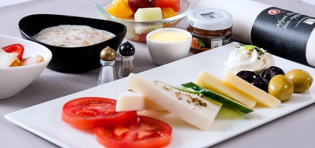 Luxusní servírování v byznys třídě